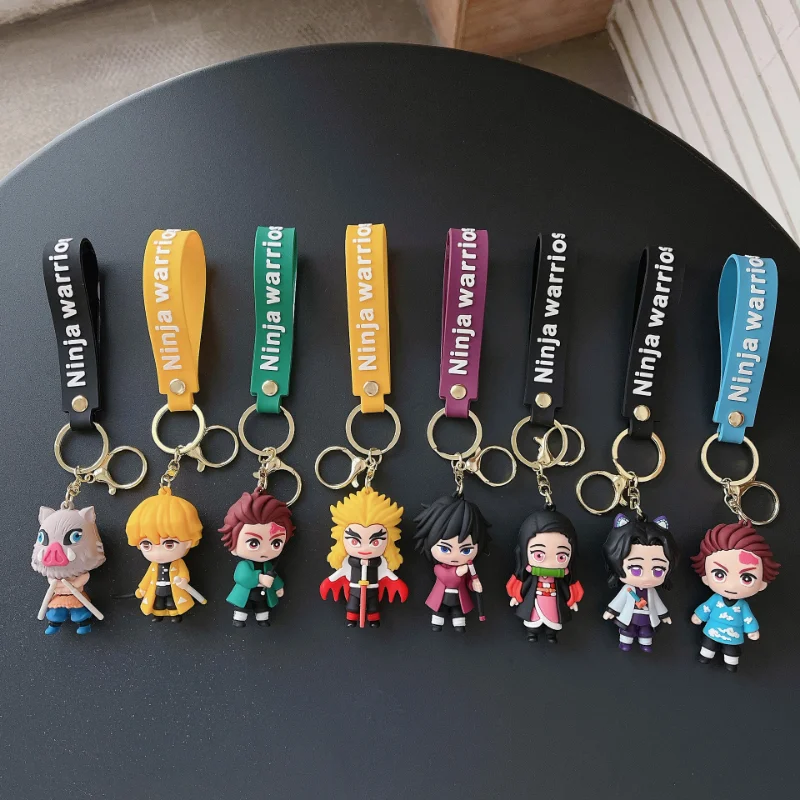 Anime Demon Slayer Figure Keychain Kimetsu No Yaiba Tanjiro Nezuko