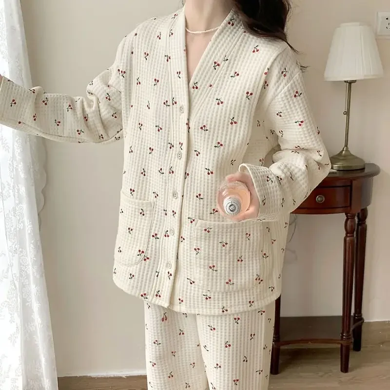 Postpartum Nursing Pajama Set, Maternity Pajamas, Home Nursing Clothing Maternity Clothes