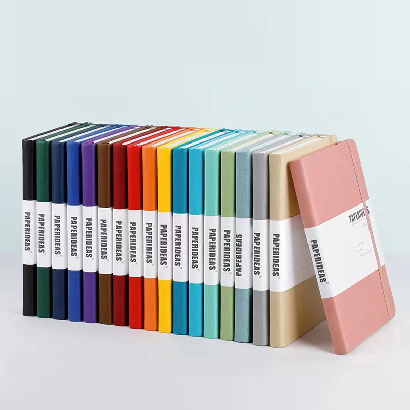 Cuaderno De Puntos A5 De 23 Colores Cubierta Dura De Cuero PU Papel cuaderno-de-puntos-a5-de-23-colores-cubierta-dura-de-cuero-pu-papel