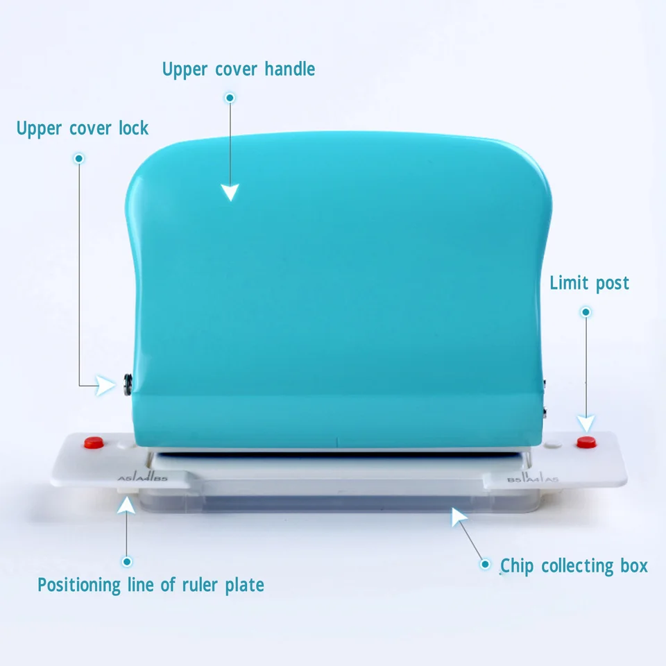 10 Hole Paper Puncher Handheld 10-Sheet Spiral Binding Machine - Handheld Hole Punch For A4, A5 Paper With 30/26/20 Hole Patterns Portable Binding Machine For A4