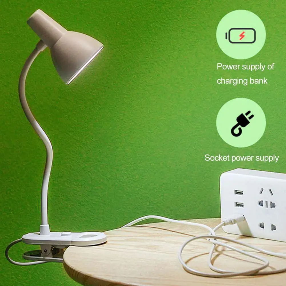 

360 Degrees Clip Flexible Lamp High Brightness Energy-saving LED Reading Desk Lamp Eye-caring Desktop Light