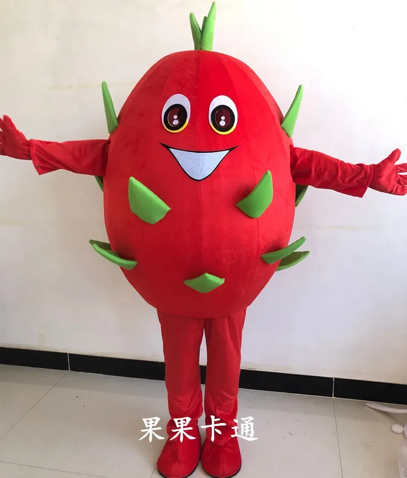 

Red Pitaya Mascot Costume Cosplay Party Fruit Character Fancy Dress Adult Suit Unisex Hallowen Carnival Party Cosplay Gifts