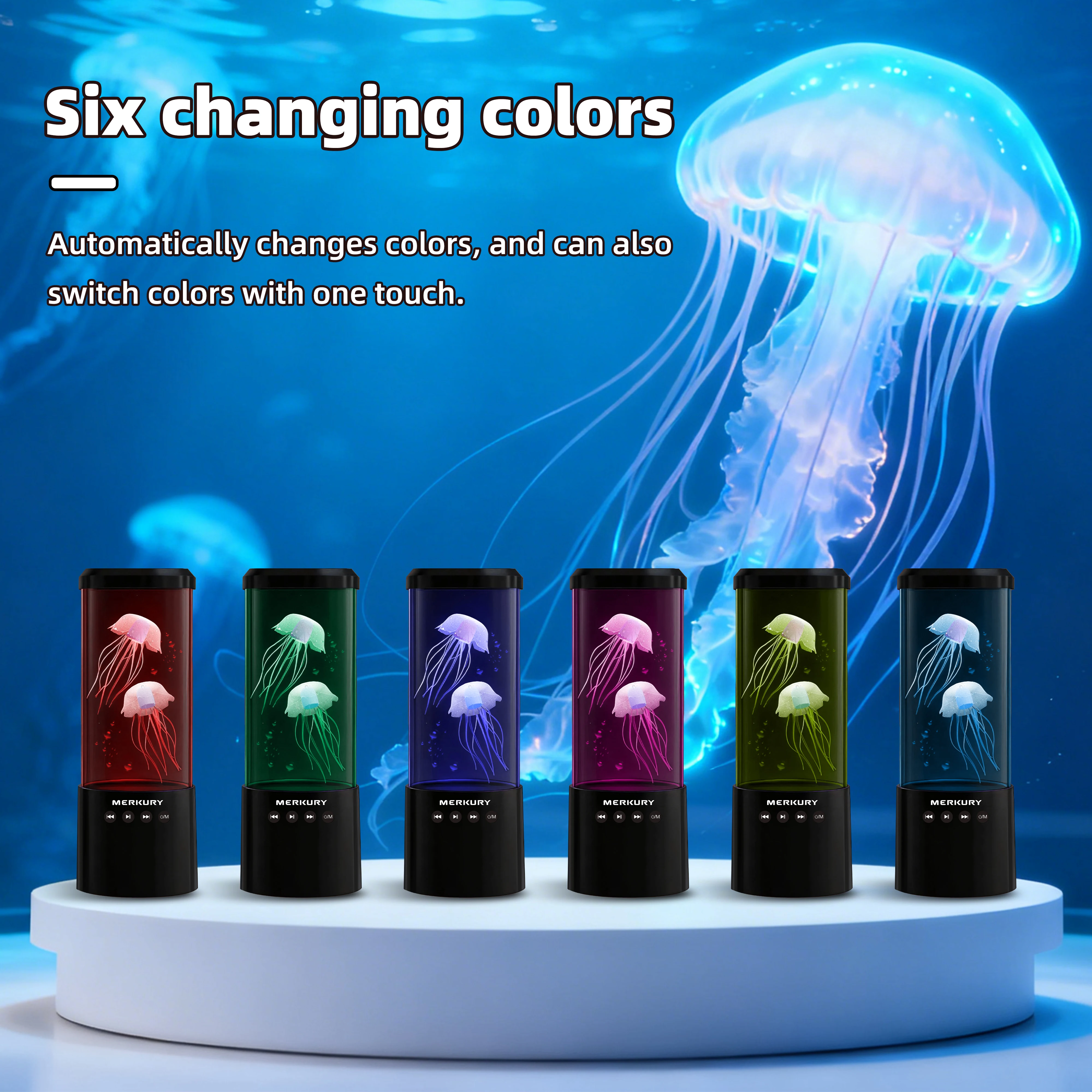 New Decorative Jellyfish Lamp Multicolor LED USB Powered Remote Control Waterproof Home Decoration Lamp Ideal Gift