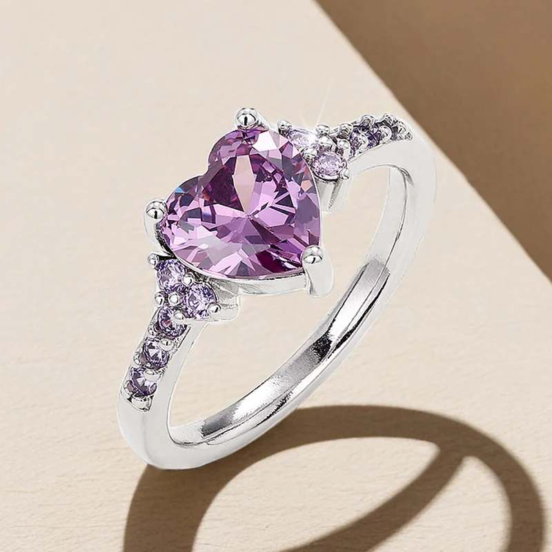 Silver Wedding Engagement Rings for Women Party Temperament Female Accessories Gift