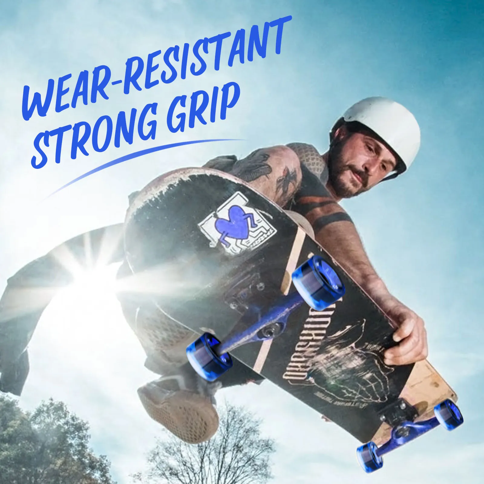 

Ronyme Skateboard Wheels Replacement 70x51mm High Performance Roller 78A Hardness Cruiser Maintenance Wheel Accessories