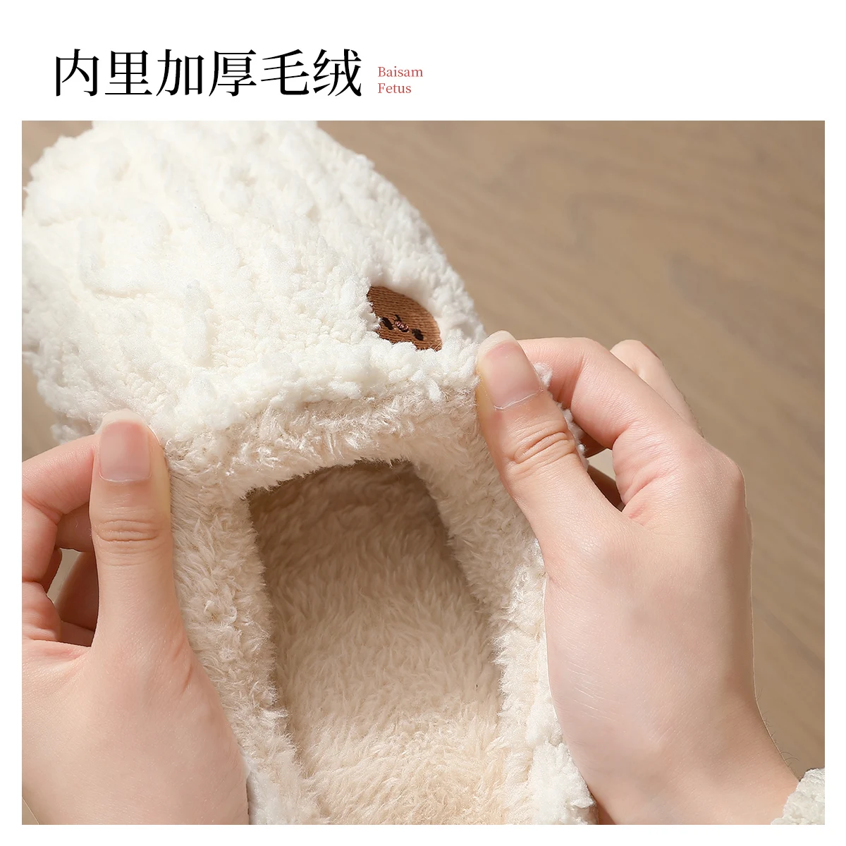 Women Slippers Fur Plush Lined Slip On Shoes Warm Autumn Winter Slides women slippers,lightweight slippers,warm slippers