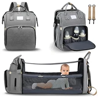 Portable Baby Bed Travel Bassinet Folding Crib Shade Cloth Baby Nappy Changing Bags Changing Station Changing