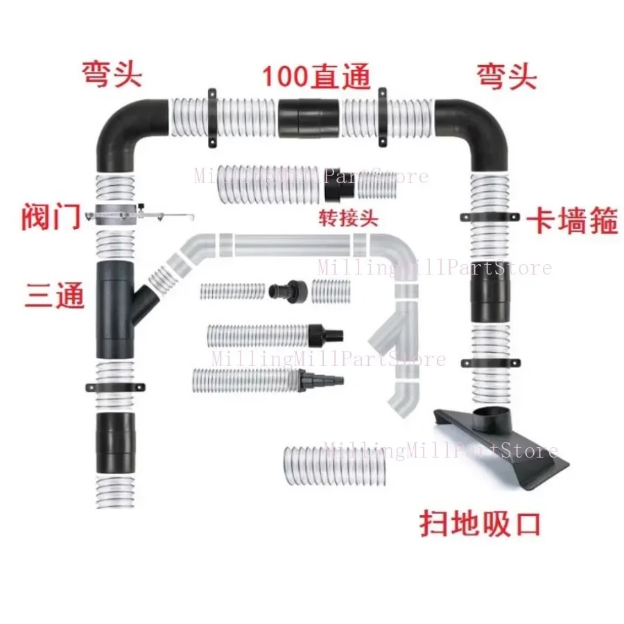 Collector Dust Hose Switch Valve for Dust Collector Woodworking Shop Slide Gate Woodworking Vacuum Cleaner Valve Elbow3way