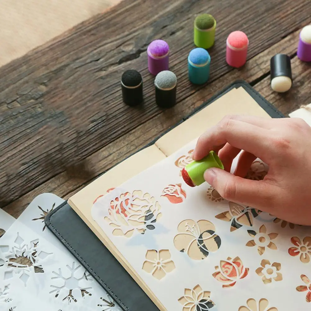 

1 Set Painting Sponge Brush Creative Sponge Finger Painting Tool DIY Sponge Finger Cot Color Mixing Sponge Brush Art Supplies