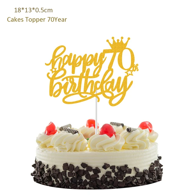 Decorazioni Torta 40° Compleanno Oro - Set 17 Pezzi Con Candela, Palloncini E Girasoli, Per Feste - Foto 5