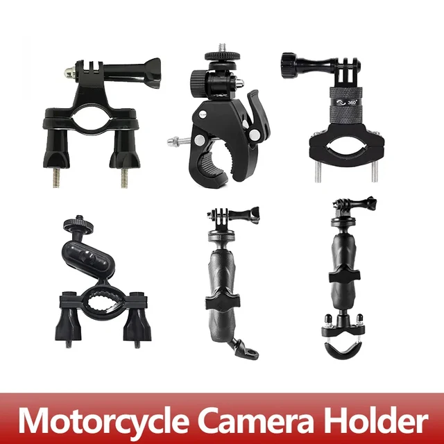 Motorcycle Handlebar Mount Bicycle Holder for GoPro Hero 13 12 11 10 9 8 Insta360 AKASO SJCAM DJI Osmo Action Camera Accessories