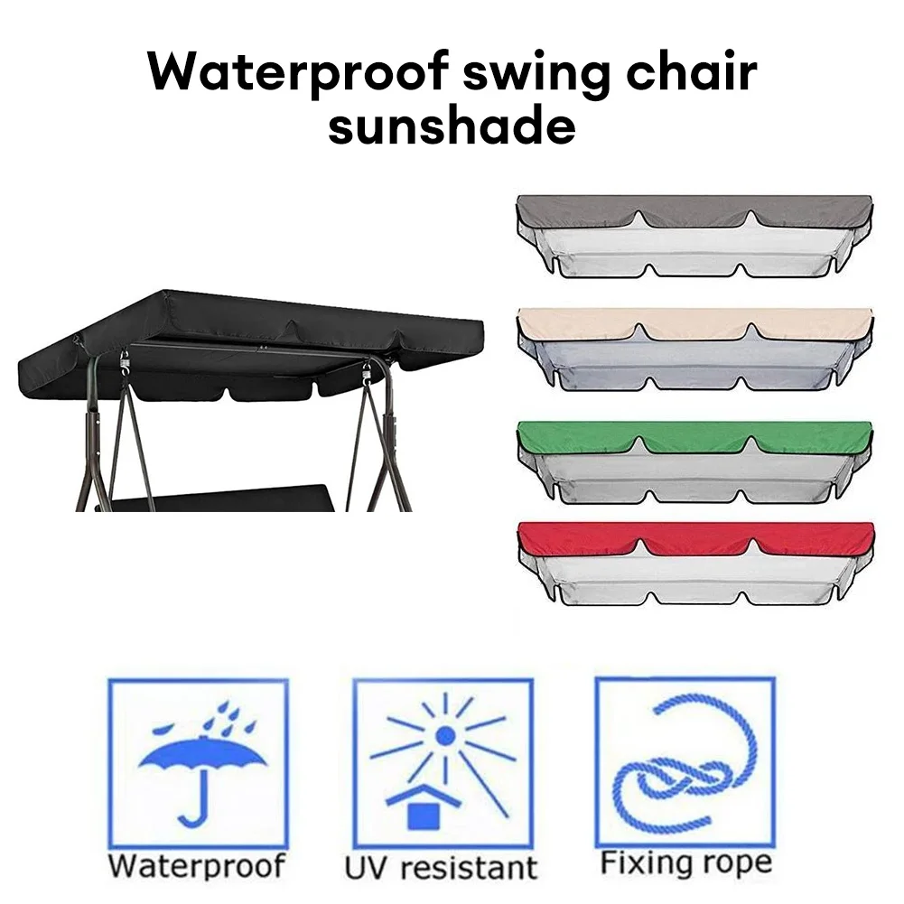 

Outdoor Swing Chair Awning Garden Courtyard Swing Seat Hammock Canopy Waterproof Swing Roof Cover Swing Chair Sunshade UV Block