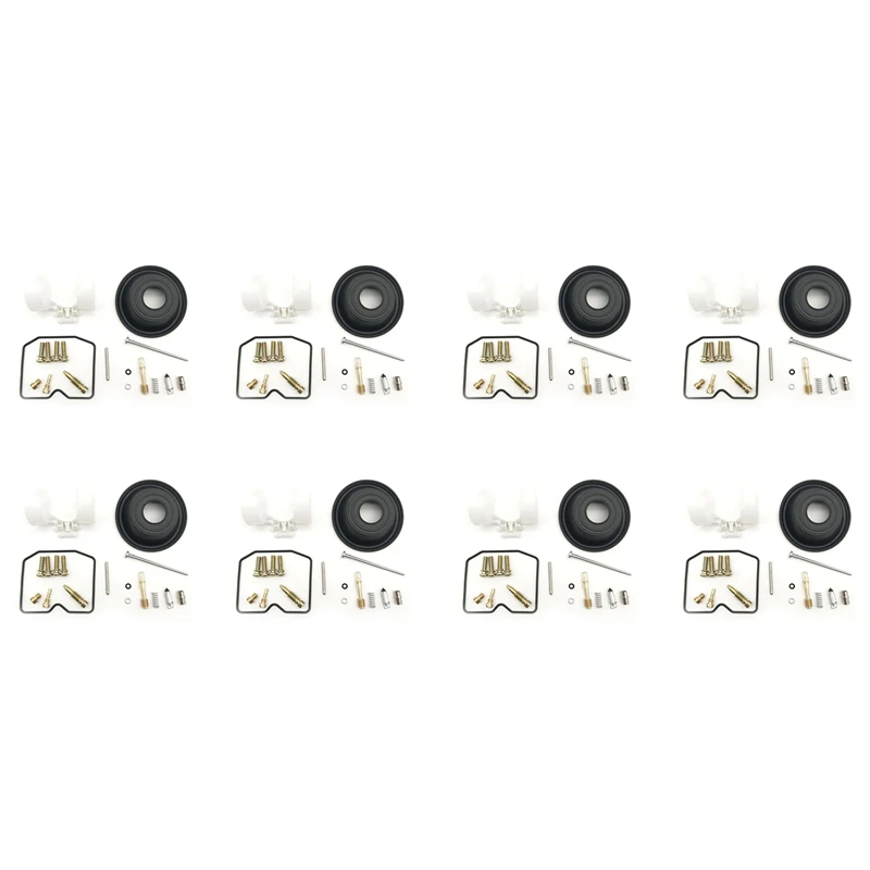 

8X Carburetor Repair Kit Configure Vacuum Diaphragm And Float For Kawasaki ZRX400/ZRX-II ZR400C/E/F Keihin 1989-1997