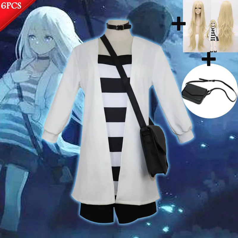 

6PCS Angels of Death Rachel Gardner cosplay Costumes Rachel Gardner Daily full Jacket T-shirt shorts Japanese kimono Ray Bag