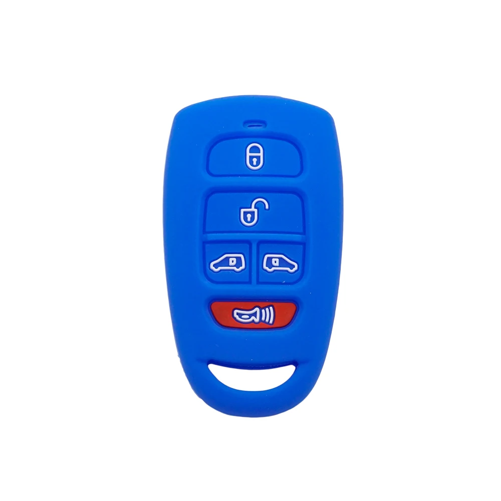 Xinyuexin  5 Button Silicone Rubber Car Key Shell Fob for Hyundai SantaFe for Kia Grand Carnival  Remote Car Key Cover Accessory