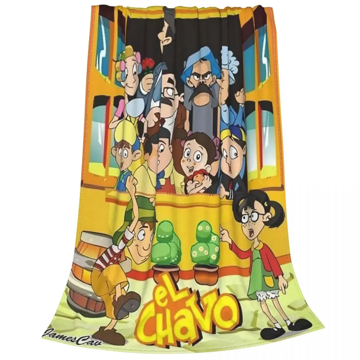 Baby Blankets El Chavo Del Ocho Cartoon Flannel Winter Anime Breathable Warm Throw Blankets for Sofa Travel Quilt 4