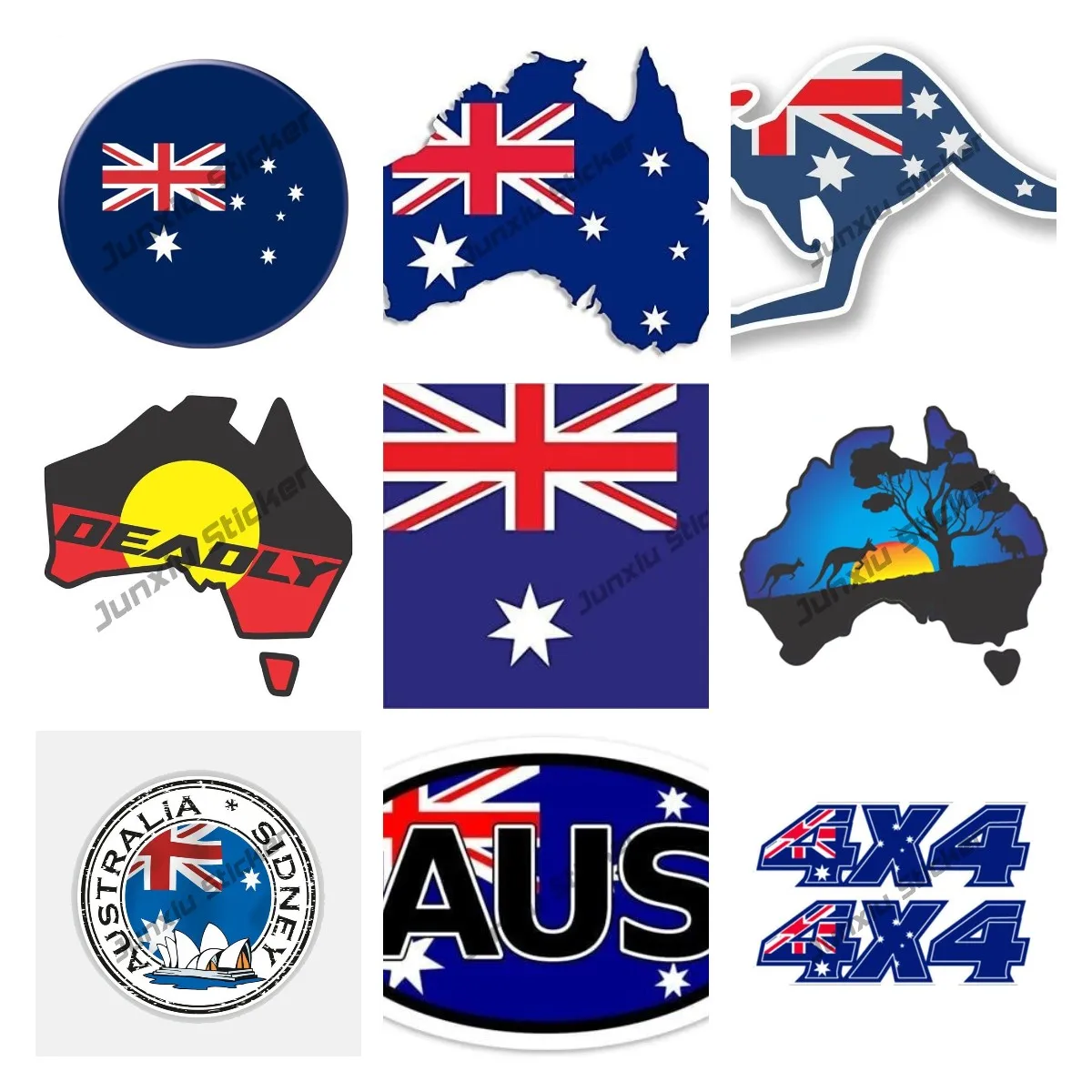 Australia Flag Vinyl Decal Sticker mappa australiana Kangeroo Stickers
