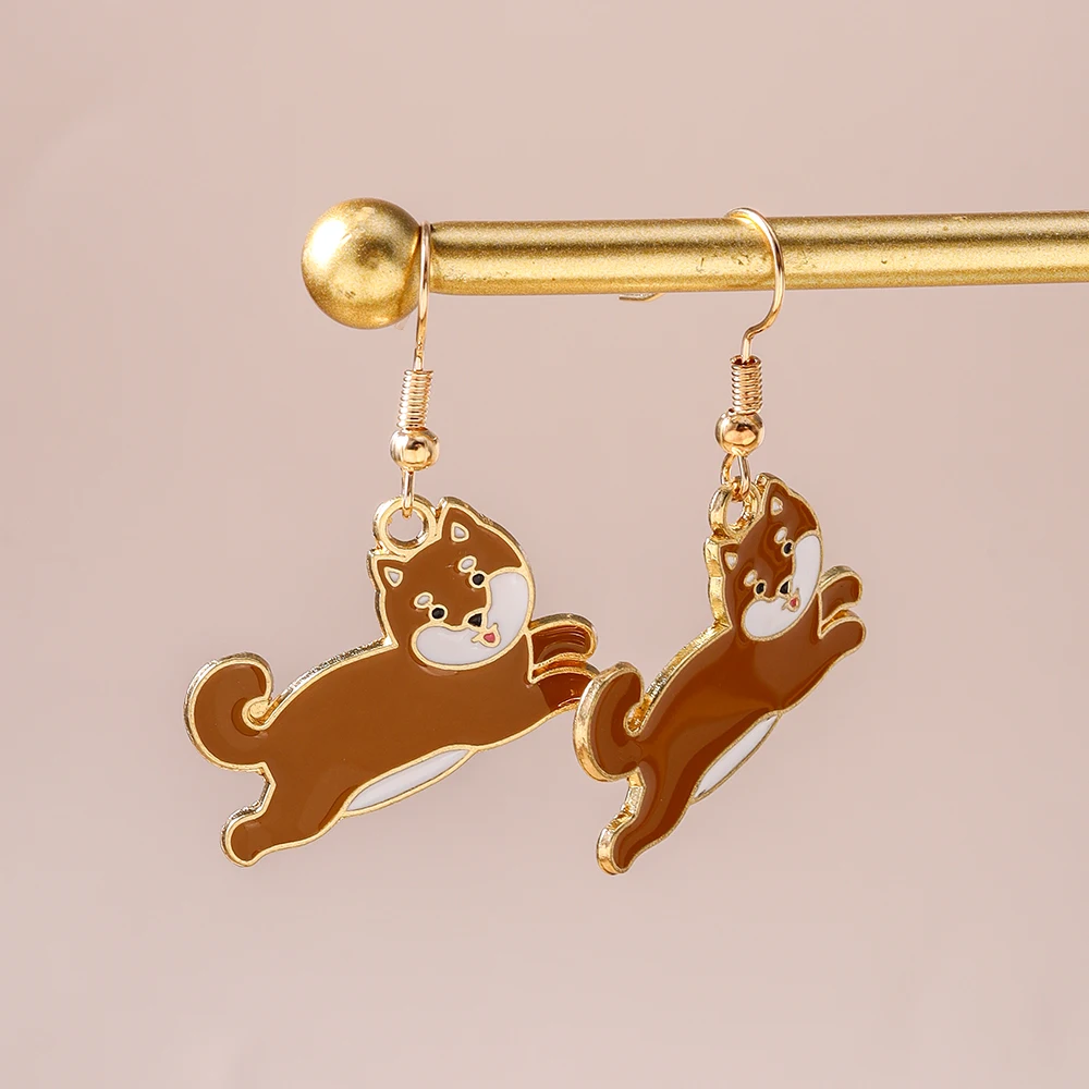 Aihua Bunte Caute Welpen-Ohrringe Kawaii Ski-Fahrer-Hund Charm-Ohrringe für Frauen Geburtstagsgeschenk Schmuck – Detail 10