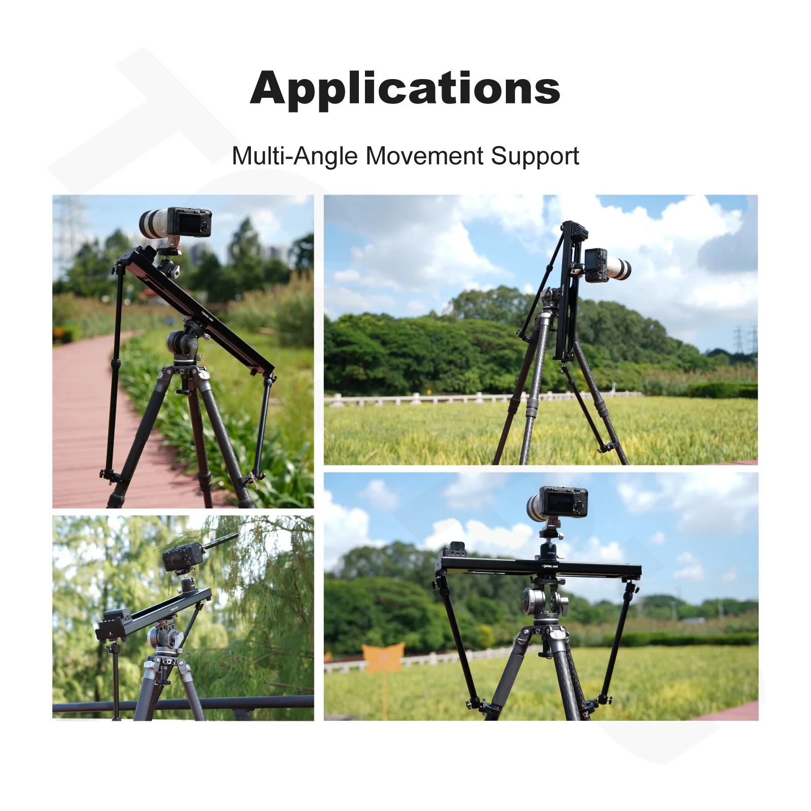 Toprig Camera Slider stability arms Support Rod For Slider Tripod Adjustable 49-76cm For Photography DSLR Camera Stabilizer 2PCS Camera Tripod
