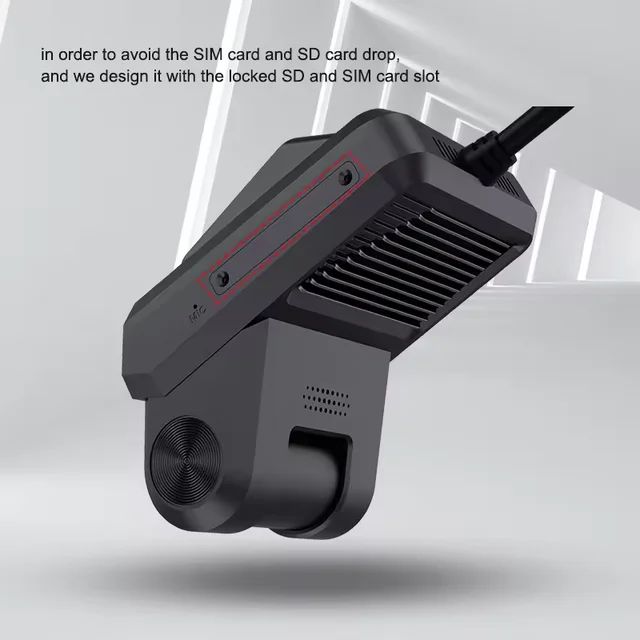 HD 4G Sim Car Dashcam 1080P Mini Smart 3 Channel Dash Camera with Front and Rear Lenses GPS and WiFi-Dual Lens DVR 3