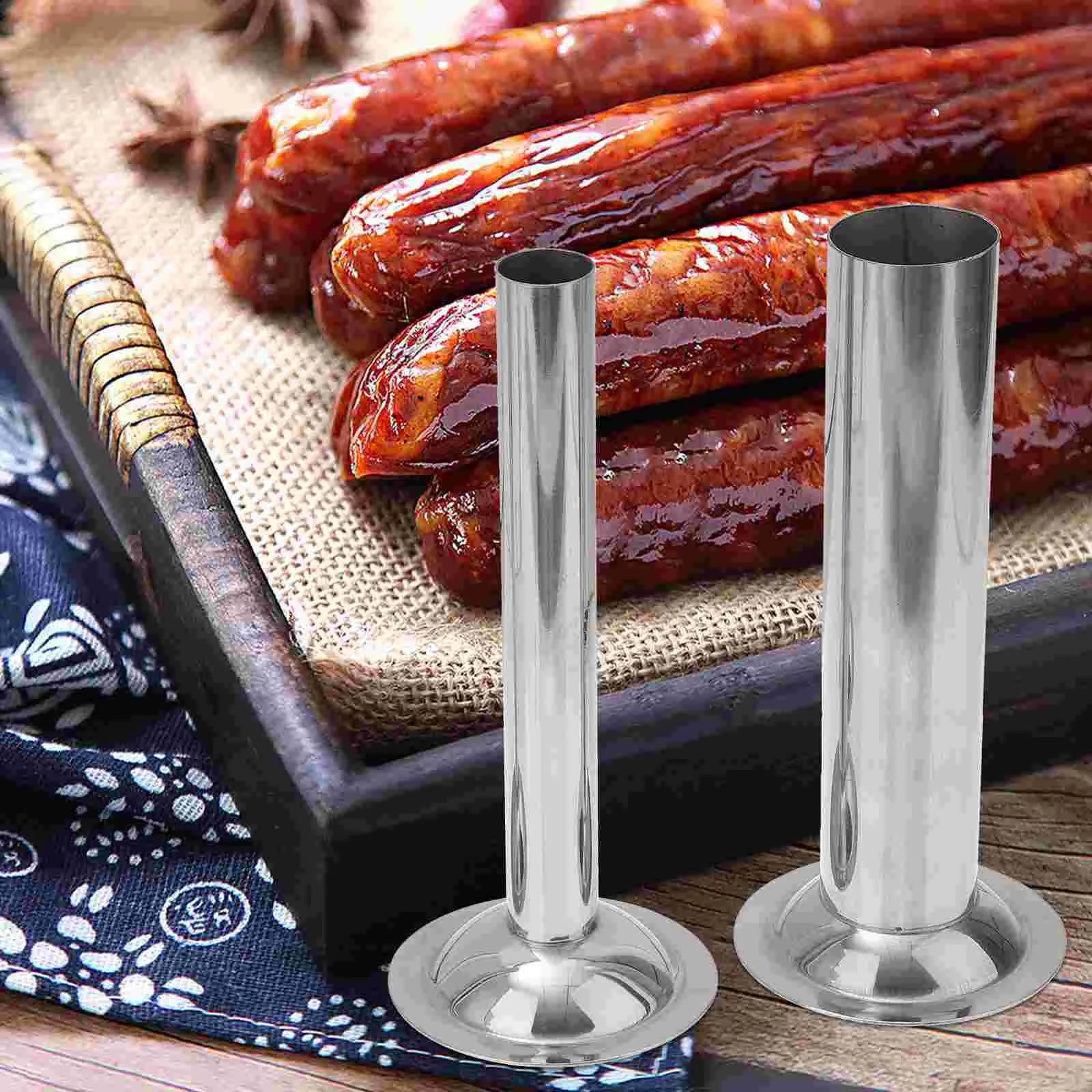 Sausage Stuffer Sausage Stuffing Tube Stainless Steel Stuffer Tubes Manual Funnels Meat Funnel Attachment