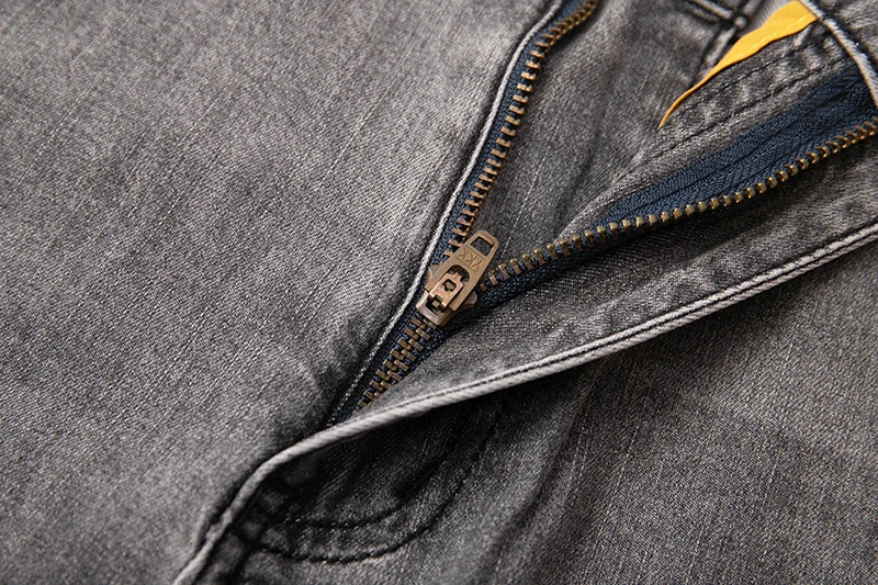 KSTUN Gray Jeans Men Stretch Slim Straight Regular Fit Casual Pants Summer Denim Trousers Men's Clothing Man Jeans Fashion Brand 6