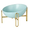 Cat Ceramic Food Water Bowls Small Dogs Nordic Drinking Eating Feeders With Stand Pet Elevated Feeding Supplies 6