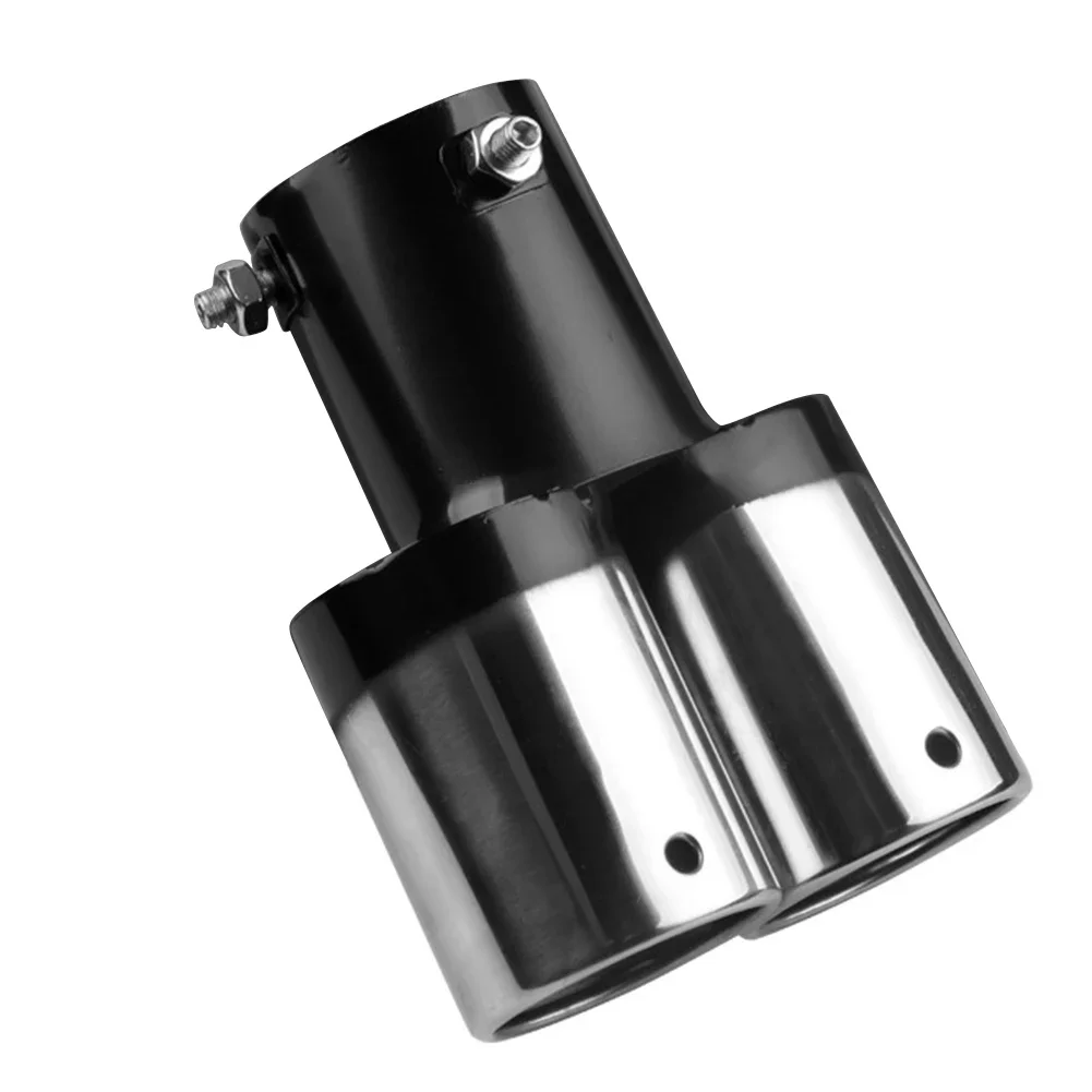 Interface 63mm Single/Dual Outlet Universal Car Exhaust Tip Stainless Steel Auto Muffler Tail Pipe Car Accessories for 1.5L-2.2L exhaust muffler tip exhaust trim pipe