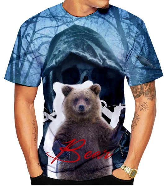 

2023 Hot Newest Women/Men The Bear 3D Print Men'sT-shirt