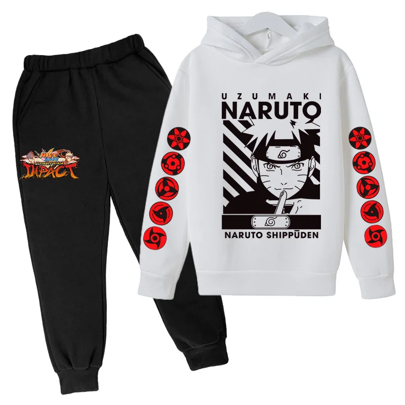 NarutoHoodieKidsTracksuitBoysClothesSetBoysBabyGirlsClothingKakashiHoodedCasual
