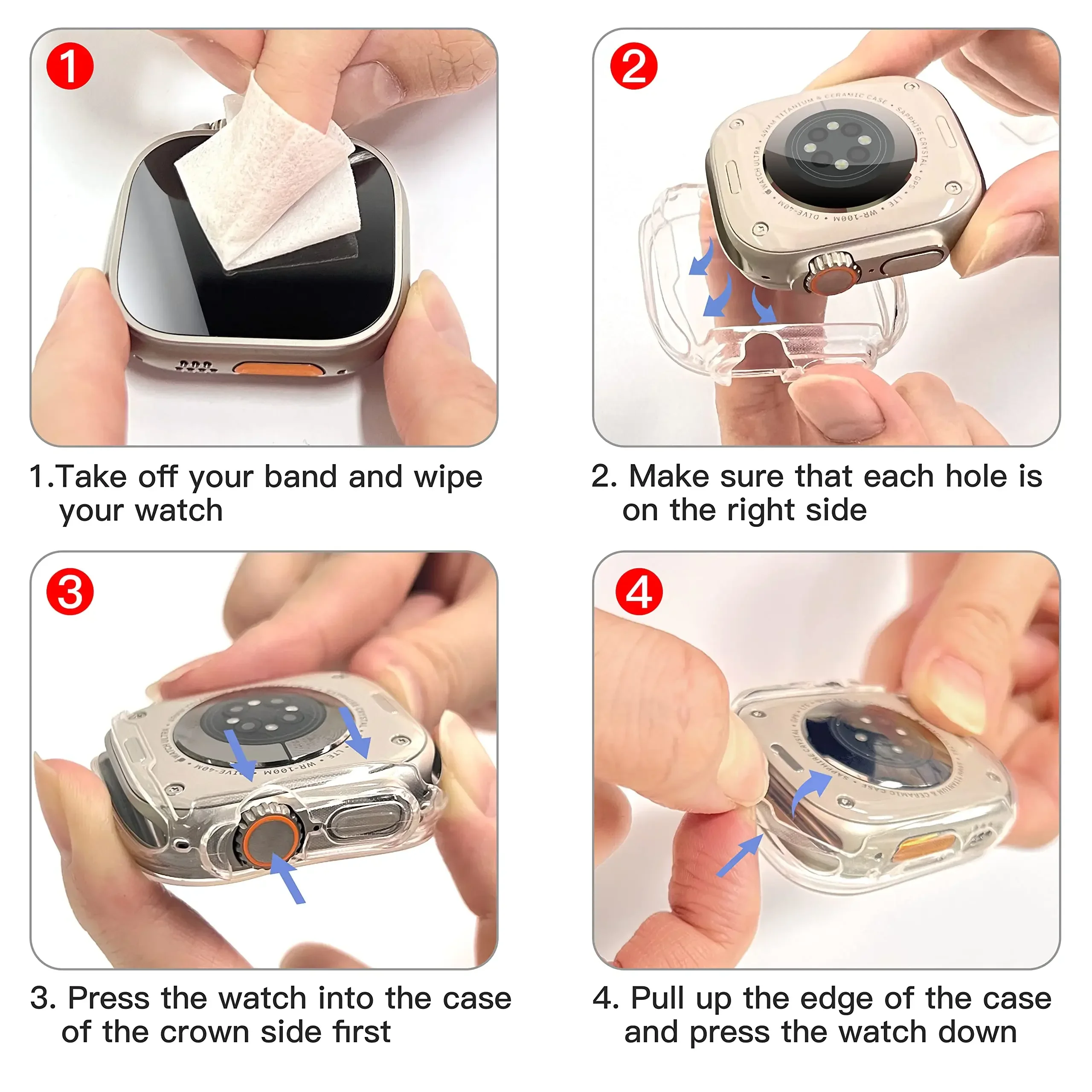 Enhanced Screen Protector Cover for Apple Watch - TPU Shell Accessory