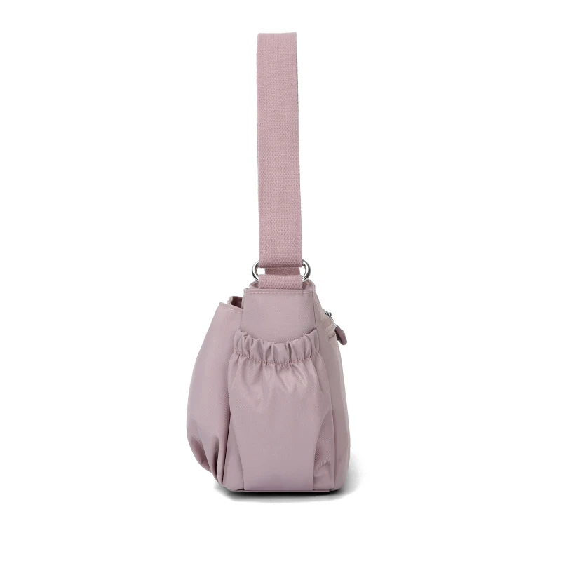 2024 Nylon Women's Crossbody Bag Trend Small Shoulder Handbag Solid Color Waterproof Phone Bag Simple Shopper Zipper Purse