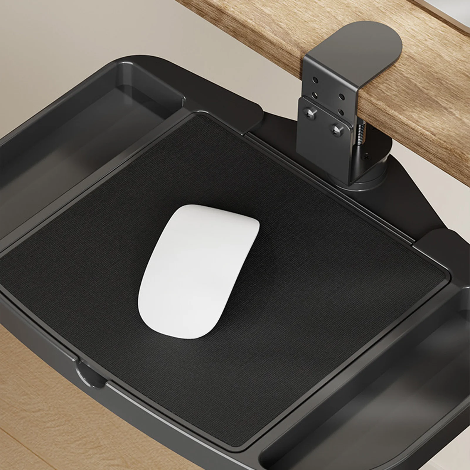 Clamp On Mouse Clamp On Mouse Adjustable Pad Device Holder Desk Rotating Tray Rest Extension Attachment