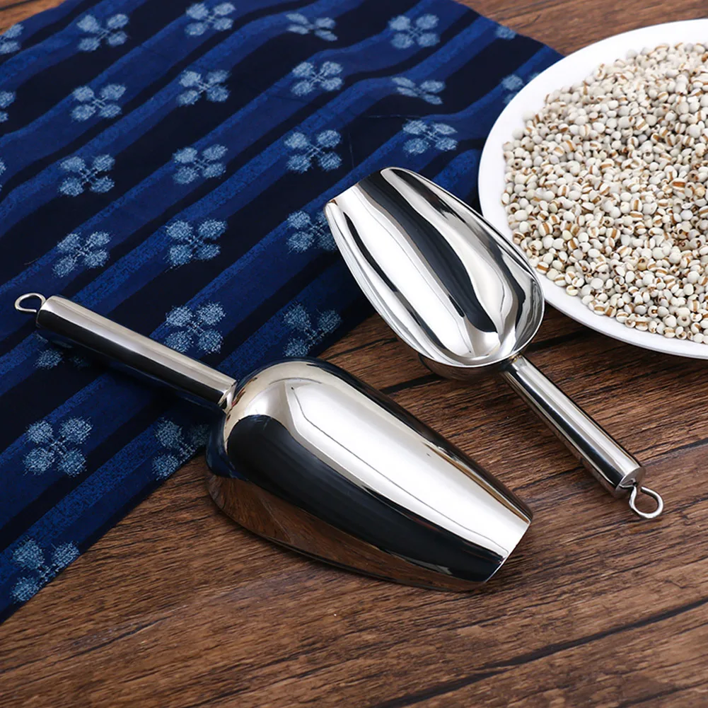Ice Shovel Scoop Stainless Steel Multifunctional Ice Food Scoop Coffee Beans Dried Fruit Shovel for Kitchen Home Bar Party