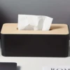 1pc Luxurious Bamboo Rectangular Tissue Box Cover - Waterproof, Elegant Holder for Disposable Paper Facial Tissues - Perfect for 6