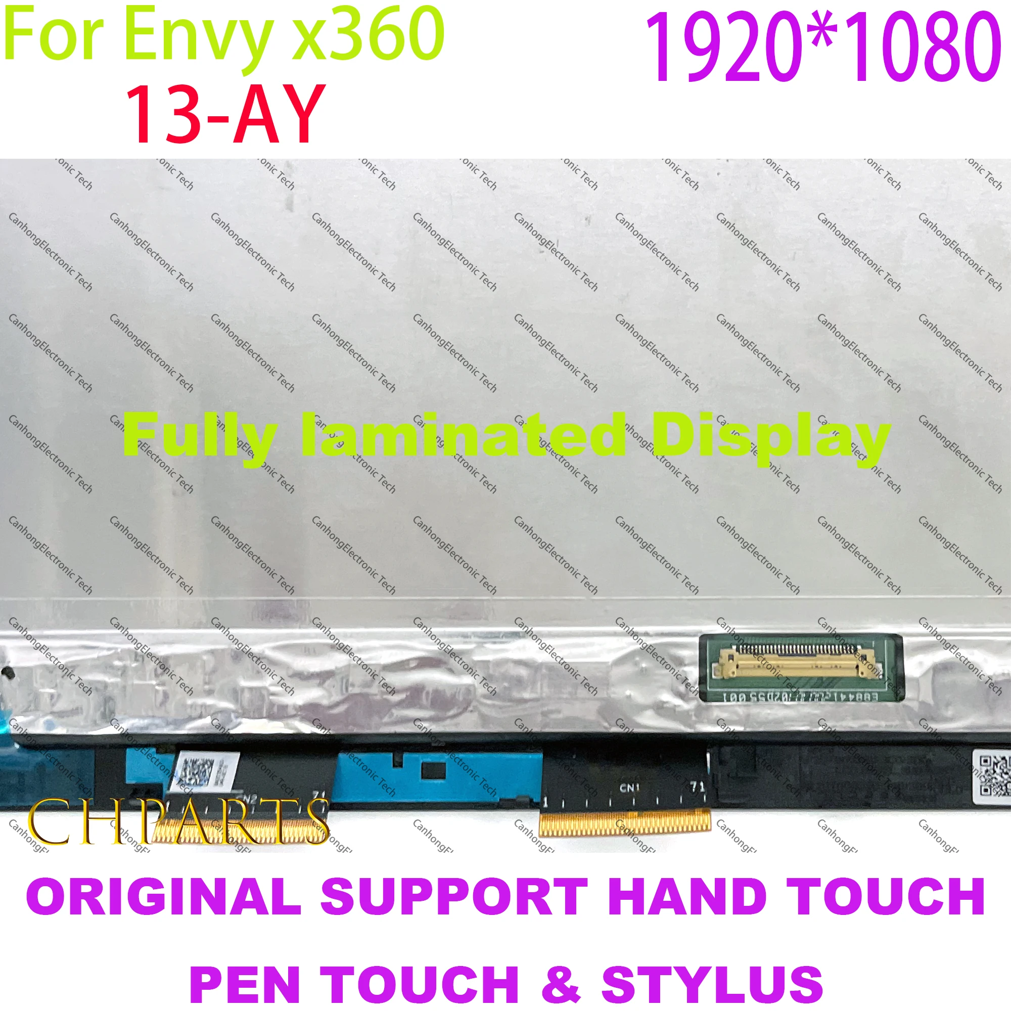 ÉCRAN TACTILE LCD + LUNETTE POUR HP ENVY X360 13-AY – FHD 13.3″ – NEUF