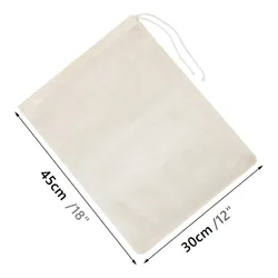 5-Pack Reusable Unbleached Nylon Food and Nut Milk Filter Bags - 4PC (30x40cm)