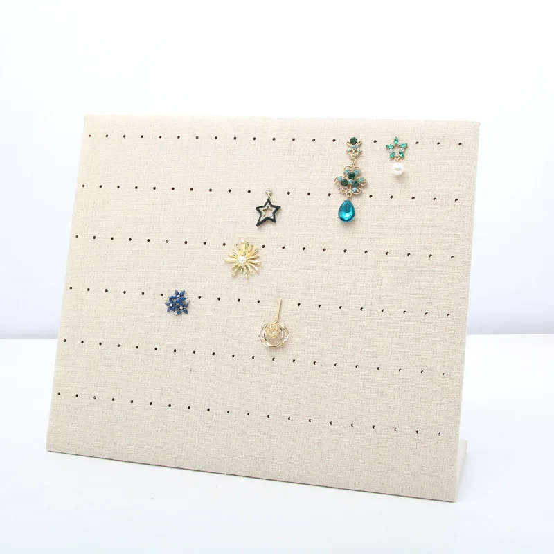 Jewelry Earrings Studs Display Rack Necklace Pendant Stand Board Earring Showcase Storage Rack Organizer Box for Countertop Show