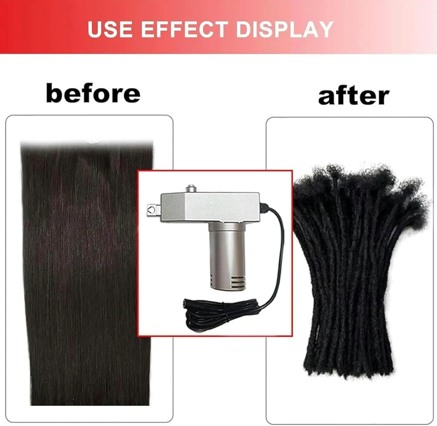 Upgrade Automatic Dreadlock Machine Braided Holes,Easy DIY Instant Dreadlocks Maker No Needle Change Required Portable 2