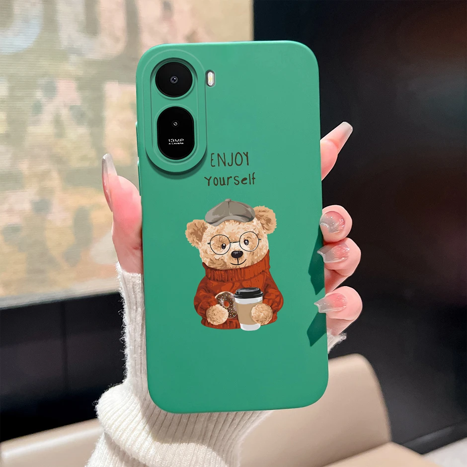 Cartoon Avocado Panda Antifouling Protective Phone Case Cover