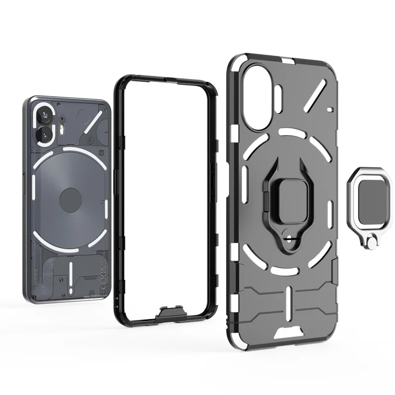 Magnetic Phone Case with Ring Stand and Bracket Holder