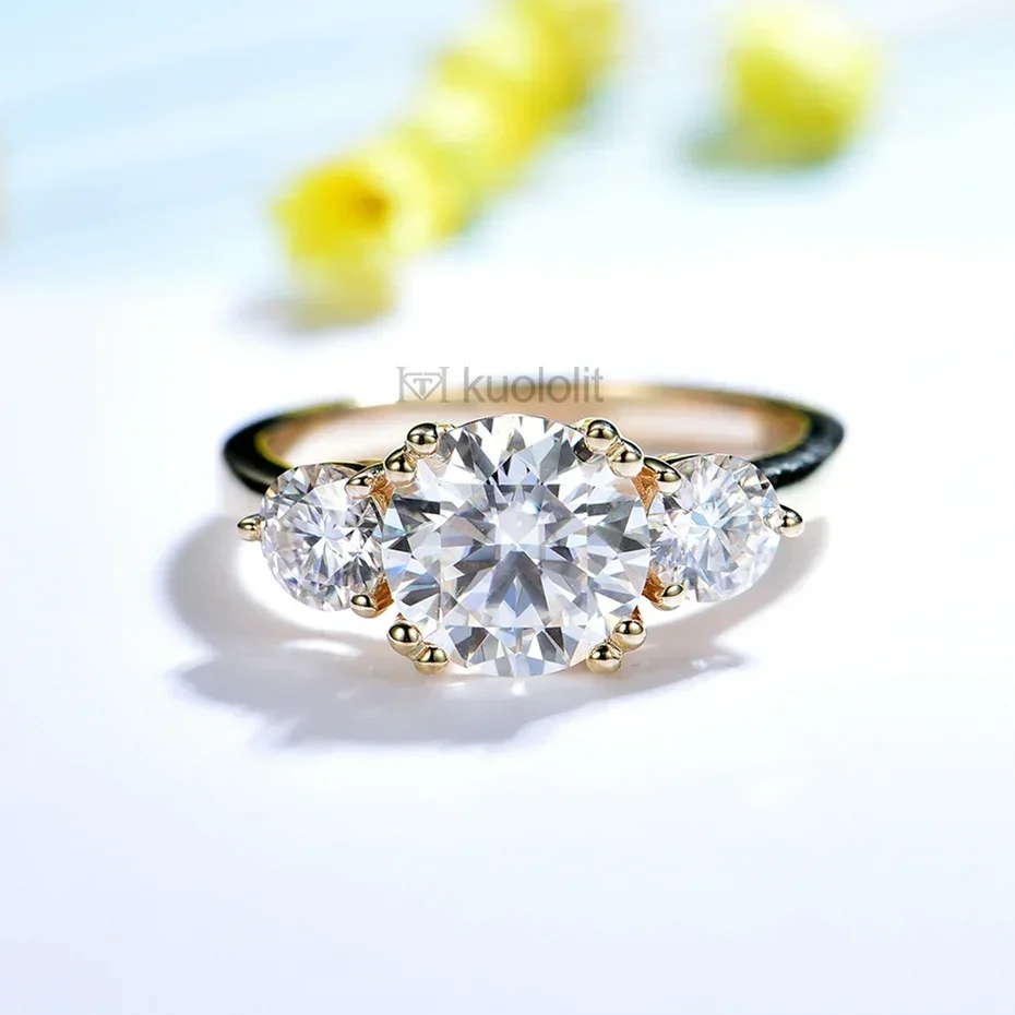 18K 14K 10K Yellow Gold Moissanite Rings for Women Wedding Engagement gold rings,moissanite ring,wedding rings