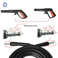 6~10m High Pressure Water Cleaning Hose Pipe Cord Pressure Washer Hose for AR Blue Michelin Black & Decker Makita MAC Allister 2
