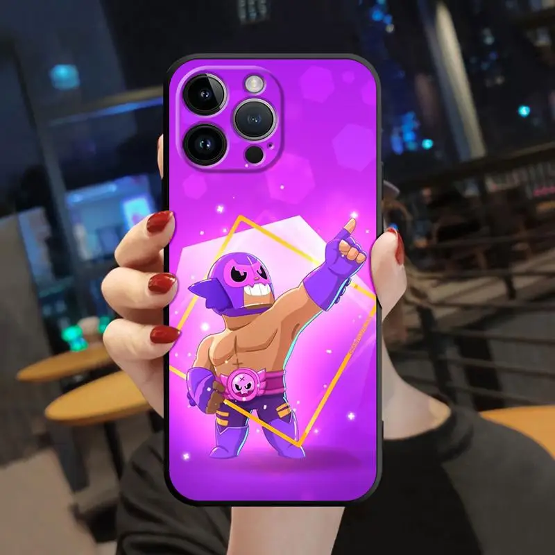 thumbnail image 1 of Case For Apple iPhone 14 15 13 11 12 Pro 7 XR X XS Max 8 Plus SE 2022 14Pro Black Soft Phone Funda Gbrawl Boys Stars, 1 of 5