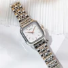fashion simple square dial women quartz steel watch 5