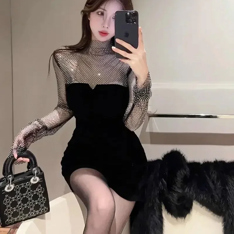 Chic and Elegant Pretty New Female Dress Black On Sale Clearance Full Cheap  Casual Designer Sales G Women's Long Sleeve Dresses - AliExpress 200000345