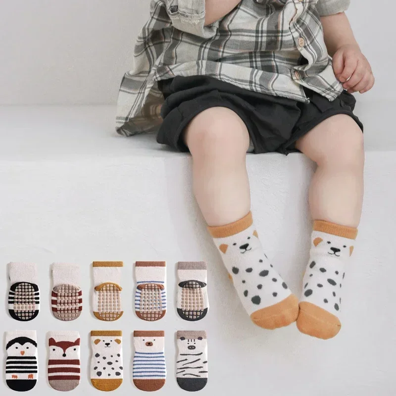 Kit 5 Pares Meias Bebê SeeyAN - Antiderrapante Algodão
