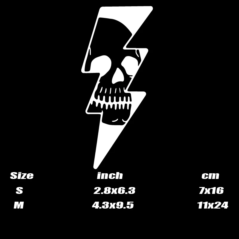 Skull Lightning Stickers - Cool & Creative High-Quality Decals