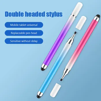 2 in 1 Mobile Phone Stylus Pen For Cellphone Tablet Capacitive Touch Pencil For iPhone Samsung Android Phone Drawing Screen Pen