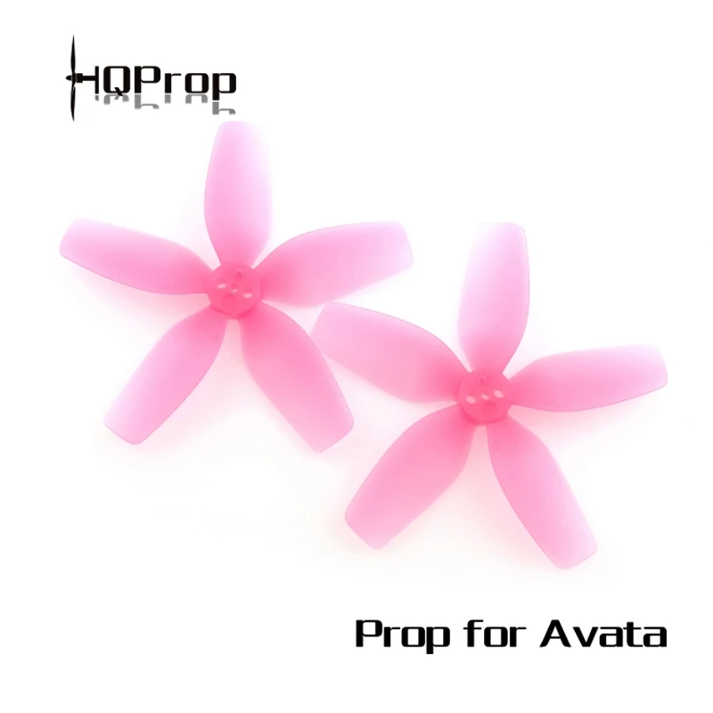 Lot de 4 hélices HQPROP DT2.9X2.5X5 5 pales pour DJI Avata FPV Drone, disposées en éventail.